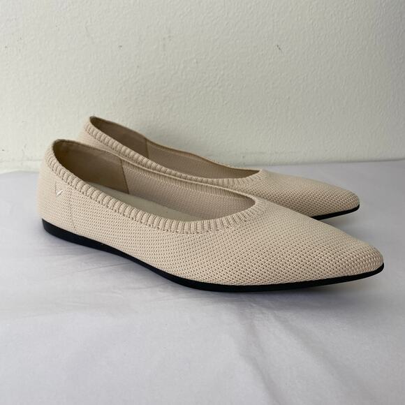 Vivaia Pointed Toe Ballet Flats Size 38 Natural Peach - Picture 6 of 14